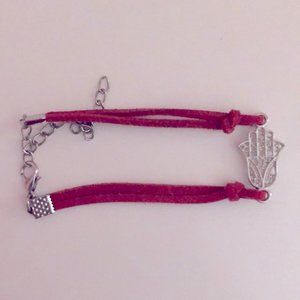 Hamsa Charm Bracelet Red